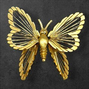 Signed Monet Butterfly Pin Brooch